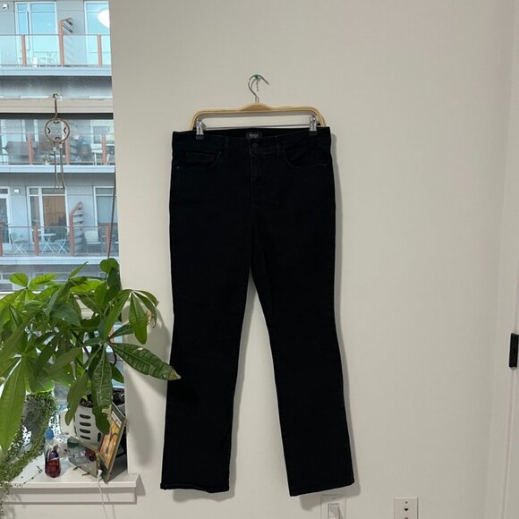NYDJ Marilyn Straight Black Jeans Size 12 - Picture 1 of 7